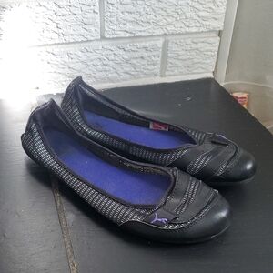 Puma Asha Alt 2 Casual Women's Black and Purple Ballet Flats Sz 8.5 Sporty Cute